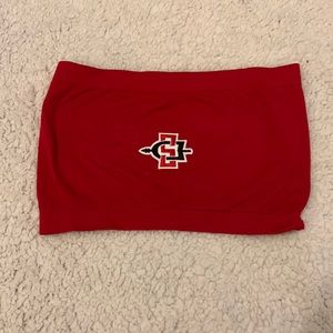 SDSU Red Bandeau Tube Top